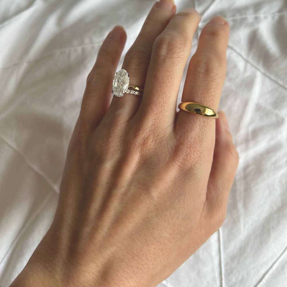 NWT Rebekah Dome Ring // 14K Gold Vermeil (Size 6)